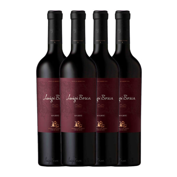 Kit de 4 garrafas do vinho tinto luigi bosca malbec